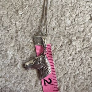 Silver Horse Head Pendant Necklace